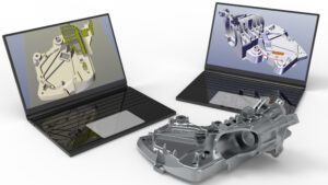 3d rendering design complex engineering parts